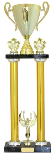 KDS XXL Luxus 80 cm Pokal DAX Säulen Gold mit Gravur