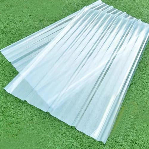 DIY-Ersatzdachplatte, Seitenplatten, Dachverkleidungsplatte, 3/4/5/6/10/11/14-teiliges Dachblech, 1,2 mm Fiberglas-Tageslichtplatten, Welldachplatte, Schuppendachplatte (0,9 x 1,1