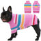 IECOii Hundepullover für große Hunde, großer Hundepullover für Rüden und Hündinnen, warmer Weihnachts-Hundepullover, gestreifter Hundepullover für Mädchen, Winterkleidung für französische Bulldoggen,L