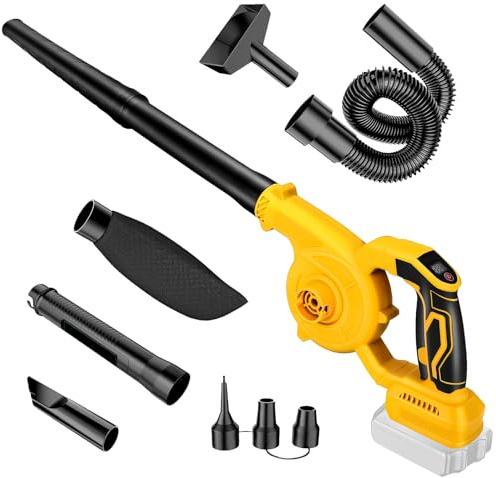 WingFly Soffiatore di Foglie Compatibile con Dewalt 20V Batteria, Aspirapolvere da Giardino, Soffiatori per Foglie Regolabile Velocità per Soffiare Foglie/Neve/Polvere, Senza Batterie