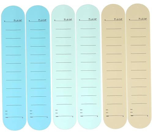 Lot de 6 bracelets pour bloc-notes, liste de tâches, mémo, rappel, portable, avec règle, réutilisable, étanche, en silicone souple, pour articles de bureau