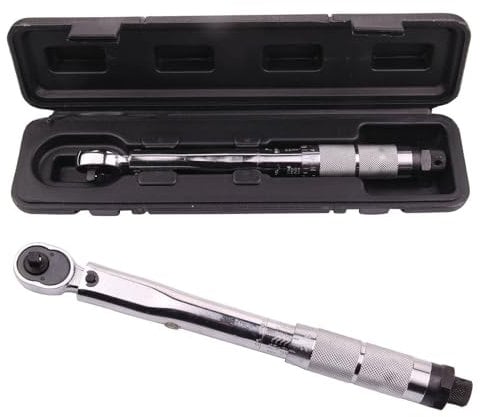 Trintion 5-25nm-1/4 Square Torque Wrench Adjustable Wrenches Ratchet Wrench with Double Scale Drive Torque Micrometer Chrome Vanadium Steel 27.5x3.2x3cm