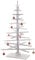Deko-Weihnachtsbaum HWC-H77, 3D-Christbaum Weihnachtsdekoration, Shabby-Look Tannenholz verstellbar 130x82x82cm - weiß