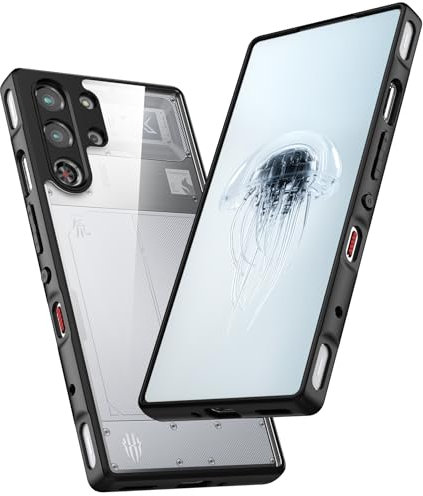 Foluu Schutzhülle für ZTE Nubia Red Magic 10 Pro, [Vergilbt Nicht] [Militärischer Fallschutz] Stoßfeste, Dünne Hülle (Schwarz)