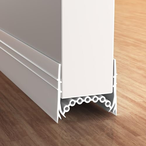 SUNMON Türdichtung Zugluftstopper für Türen Unten Türdichtung Selbstklebend Haustür Zugluft Tür Windschutz Kälteschutz, Tür Zugluftstopper Einfach angebracht für Türspalte von 0,8 bis 1,5 cm (Weiß)