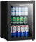 Subcold Cave60 LED Glass Door Beer Fridge for Wine & Drinks | Mini Chiller | Quiet Small Frost-Free Larder | 54 Cans (Black)