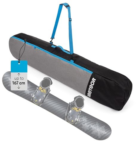 meteor Snowboardtasche [bis 167cm] reißfestes Snowboard Cover Leicht und wasserfeste Tasche für Snowboard - Langlebig und ideal für einen Skihang