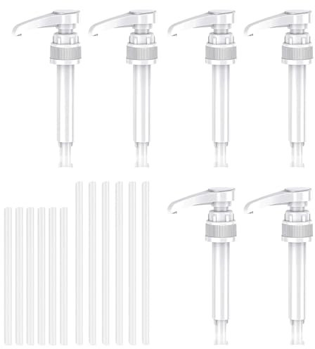 6 Pièces Pompe Doseuse pour Best Body Nutrition Vital Drink Boisson, Pompe a Sirop pour Bouteille d'eau 1000 ml/500 ML, avec 6 Tuyaux Longs et 6 Tuyaux Courts