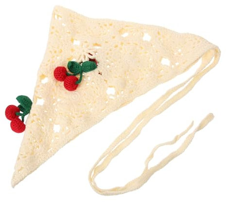 CALLARON Damen Häkel-bandana Dreieckstuch Gestrickt Haar-accessoire Modisch
