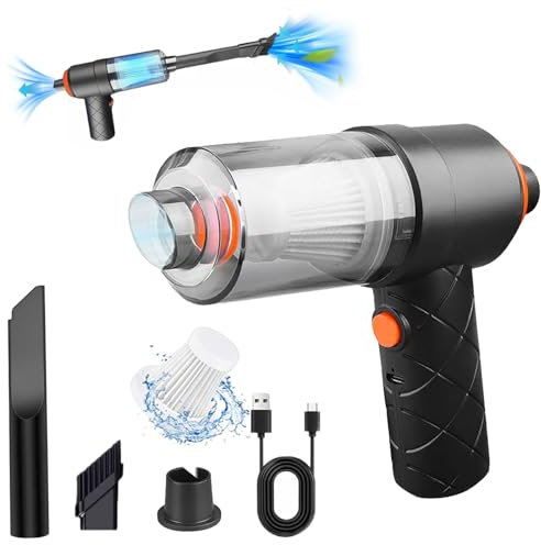 Sverluus Aspirateur à Main sans Fil, 8000Pa Aspirateur de Voiture, 2 in 1 Mini Aspirateur à Main Aspirateur de Voiture pour PC Maison Voiture Bureau