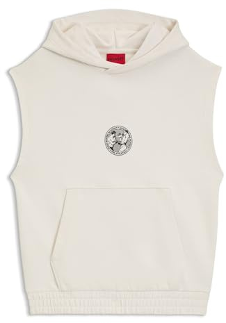 HUGO Mens Duboxo Sleeveless hoodie with boxing artwork