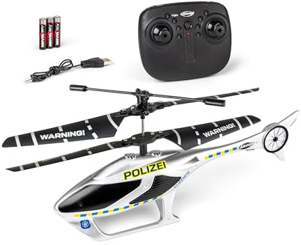 Carson Cyber Copter Polizei 2.4GHz 100% RTF - Helikopter, Hubschrauber, für Einsteiger, RC Heli, ferngesteuertes Spielzeug, Remote Controled