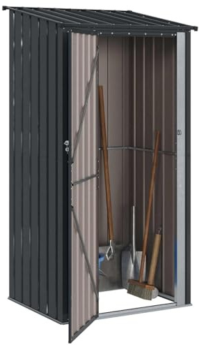 vidaXL Gartenhütten Anthrazit 103 x 86 x 200 cm Metall