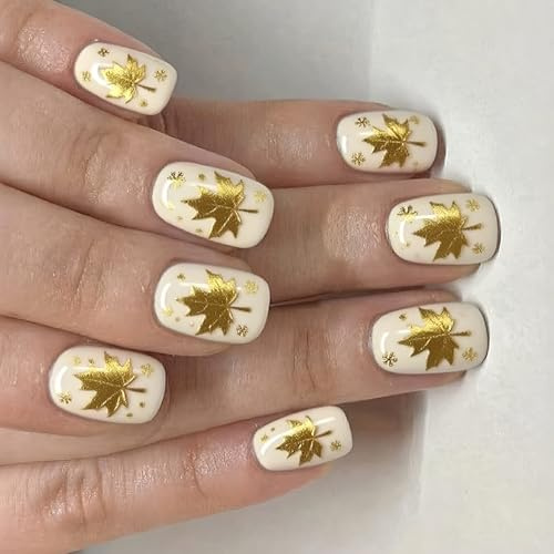 Paillettes métalliques 24 pièces automne ABS faux ongles mariage et usage quotidien ABS faux ongles