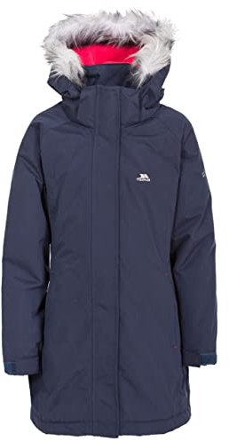 Trespass Fame, Navy, 3/4, Warme Gepolsterte Wasserdichte Jacke mit abnehmbarer Kapuze für Kinder / Mädchen 2-12 Jahre, 3-4 Jahre, Blau
