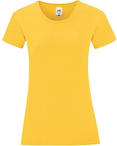 Fruit of the Loom Girls Iconic T-Shirt (5-6 Years) (Sunflower Yellow)