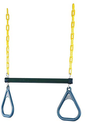 Schaukel mit Turnringen, Spielplatz Schaukelsitz Anti Rutsch Kunststoff Schaukelsitz Erwachsene Schaukel Kinderschaukel Garten Brettschaukel für Outdoor Spiele
