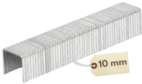 Tackerklammern Typ 50 Heftklammern Handtacker Klammer Tackernadeln Stahlklammer Tacker Klammern T-50 verzinkter Stahl Heft Klammern Flachdrahtklammern 10 mm 10000 St