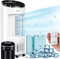 Klarstein Rafraichisseur d'Air Mobile 4 en 1, Refroidisseur d'Air par Evaporation, Mode Nuit, Humidificateur, Ventilateur, Climatiseur Mobile Sans Évacuation et Silencieux, 65W, Débit d'Air 330m³/h