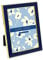 Laura Ashley 4x6 Navy Enamel Picture Frame, Gold Metal Edge with Easel, for Countertop, Counterspace, Tabletop Display, Bookshelf, Desk, Wall Décor, Photo Gallery (4x6, Navy W/Gold)