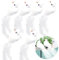 WideSmart 6 Stück weiße dekorative Tauben, künstliche Schaumstofffedern, weiße Vögel, Weihnachtsdekoration, Lange Schwänze, künstliche Vögel mit Federn, Hochzeitsdekoration, Garten, DIY Ornamente