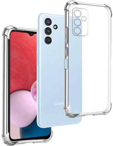 REY Coque Anti-Shock pour Samsung Galaxy A13 5G - Samsung Galaxy A04S 4G, TPU Transparent en Silicone Antichoc