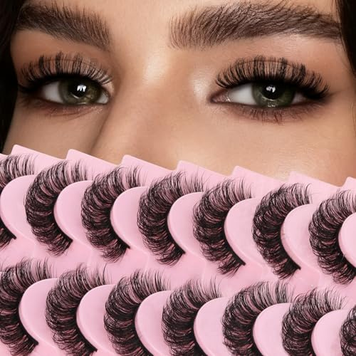 Ahrikiss Lashes Russian Strip Lashes Fluffy False Eyelashes D Curl (D03)