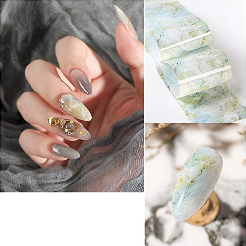 10 Rolls Marmor Nagelfolien Transfer Sticker, Nail Art Transferfolie Nägel Aufkleber Nagelkunst Glänzende Nagelsticker Nail Art Foil Stickers DIY Nagelschmuck