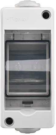 Tissting Montaje en Superficie 2 Vgs, Caja de Separación de 1 Fila, 2 Módulos 54 x 90 x 120 mm IP65 Resistente al Agua para Electricidad, Comunicación