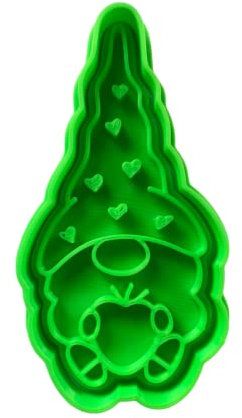 The Cookie Cutter Hub 10 cm Valentinstag Zwerg mit kleinem Herz Ausstecher und passender Prägung für Plätzchen Kekse Ton Backen Dekoration