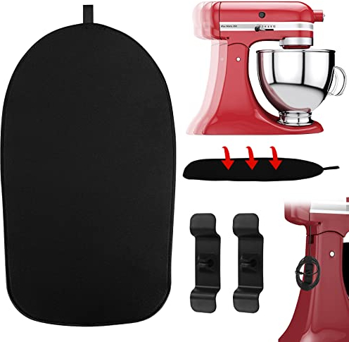 AUAUY Sliding Mat for Kitchenaid Mixer with 2 Cord Organizers, Mover Slider Mat Pad Compatible with 4.5-5 Qt Tilt-Head Stand Mixer Artisan Classic, Kitchen Appliance Slide Mat Pads