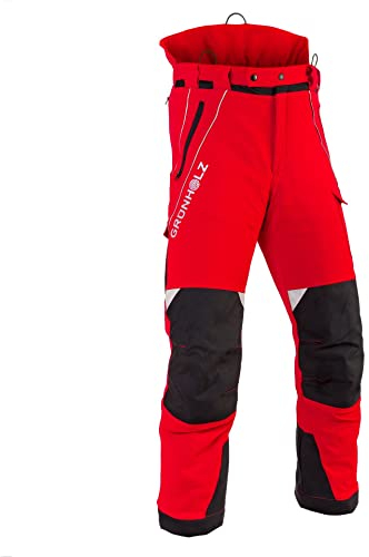Grünholz Pro³air Schnittschutzhose, Schnittschutzklasse 1 (20 m/s), Gr. 28, rot