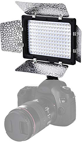 Lumière Vidéo LED sur Appareil Photo, Panneau de Lampe de Photographie Vidéo LED 6000K, Lumière de Remplissage LED Portable pour Caméscope DSLR Caméra DV