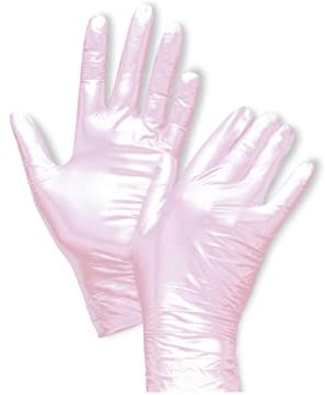 Unigloves Fancy Rose Nitril-Einweghandschuhe, puderfrei und latexfrei, unsteril und lebensmittelecht, Schutz vor Viren, Pilzen und Bakterien, XS