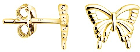 SOFIA MILANI - Damen Ohrringe 925 Silber - vergoldet/golden - Schmetterling Ohrstecker - E2195