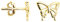 SOFIA MILANI - Damen Ohrringe 925 Silber - vergoldet/golden - Schmetterling Ohrstecker - E2195