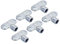 PATIKIL Radiator Valve Keys, 6 Pack Zinc Alloy Square Socket Vent Air Valve Key Wrench Plumbing Bleeder Tool Single Hole for Radiator Heater Faucet, Silver