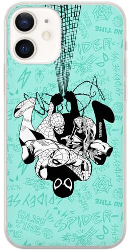 ERT GROUP custodia per cellulare per Iphone 12 Mini originale e con licenza ufficiale Marvel, modello Spider Man 043 adattato in modo ottimale alla forma dello smartphone, custodia in TPU