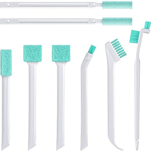 Lot de 8 petites brosses de nettoyage pour ménage, suceur plat pour rainures de fenêtre, humidificateur, clavier, bouteille, porte, grille d'aération de voiture, petits détails, brosses à récurer,