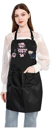 MYSOMY Nail Tech Apron Nails Artist Gift Nail Polish Theme Apron Manicurist Gift Doing Nails is my Cardio Apron with Pockets (UK Cardio Apron)