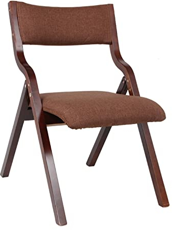 Holz-Esszimmerstuhl, Vintage-Rückenlehne, Klappstuhl mit gepolstertem Sitz, Massivholz-Rückenlehne, Stoff-Schreibtischstuhl, stapelbarer Holz-Klappstuhl, einzeln für Erwachsene, strapazierfä