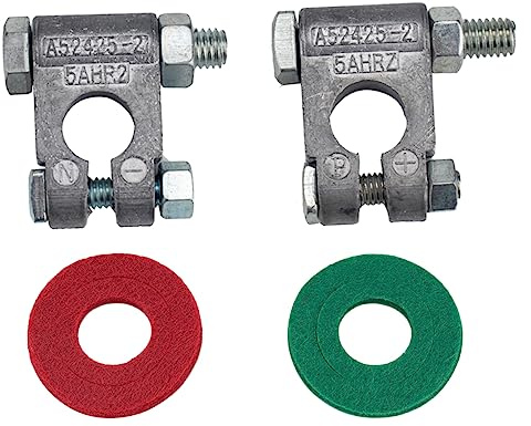 SUPVOX Lead Alloy Battery Terminal Clamps Positive and Negative Anodes for Car Rv Auto Battery Accessories