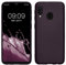 kwmobile Case kompatibel mit Samsung Galaxy A20e Hülle - Schutzhülle aus Silikon metallisch schimmernd - Handyhülle Metallic Brombeere