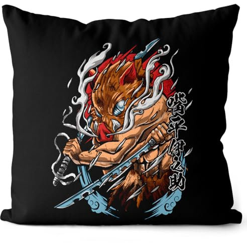style3 Inosuke Blades Kissen mit Füllung 40cm Baumwolle Demon Anime Japan Manga