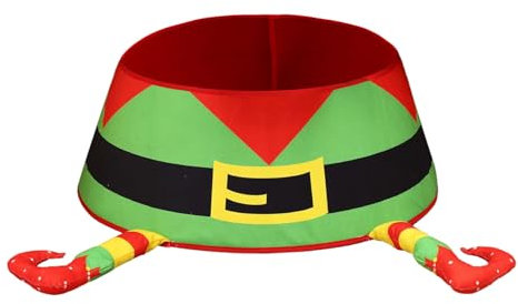 Cache-col de sapin de Noël avec pieds - Décoration de fête pour fêtes de Noël, réunions de famille, événements