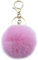 Xsclpomddy Pom Pom Schlüsselbund künstliche weiche Kaninchenhaar Taschenanhänger Ball Schlüsselanhänger für Handtasche Auto Anhänger Dekoration,pink