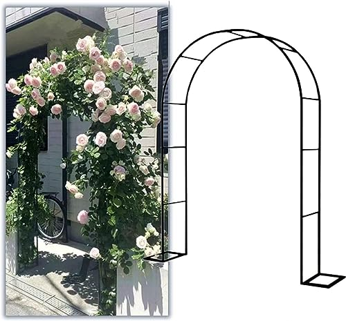 GueTTO Rosenbogen Verzinkt Rost Rankhilfe Torbogen Rosen Gartenbogen Freistehend Hochzeit Rankbogen Metall Stabil Für Pergola Terrasse Hinterhof Breite 120 140180 240 300cm,Schwarz,W350*H220cm