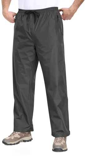 MoFiz Regenhose Herren Fahrrad Überziehhose Leichte wasserdichte Winddichte Outdoorhose Atmungsaktive Wanderhose Packbar