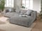 Lisa Design ELA– 4-Sitzer Ecksofa rechts – Cordsamt – 4-Sitzer – moderner Stil Hellgrau