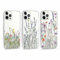 Foonary 3 Pièces Transparente Coque pour Apple iPhone 12 Pro Max 6,7, Etui Aesthetic Motif Dessin Housse, Ultra Mince Souple Silicone Cover Antichoc Anti-Rayures Bumper Protection Case, Fleur 05